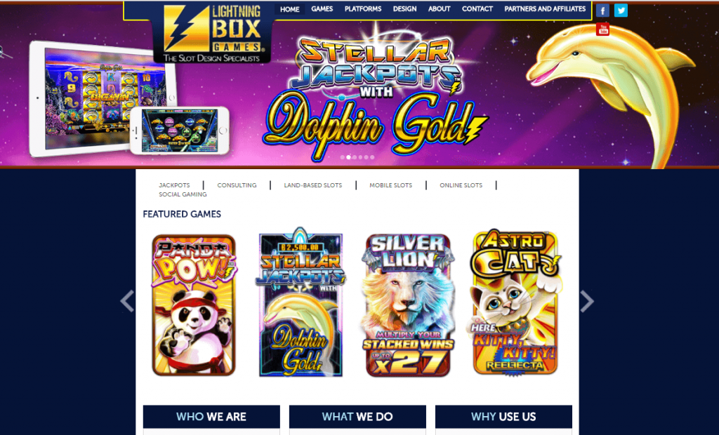 ゲームプロバイダー「LIGHTNING BOX GAMES」のサイトイメージ画像