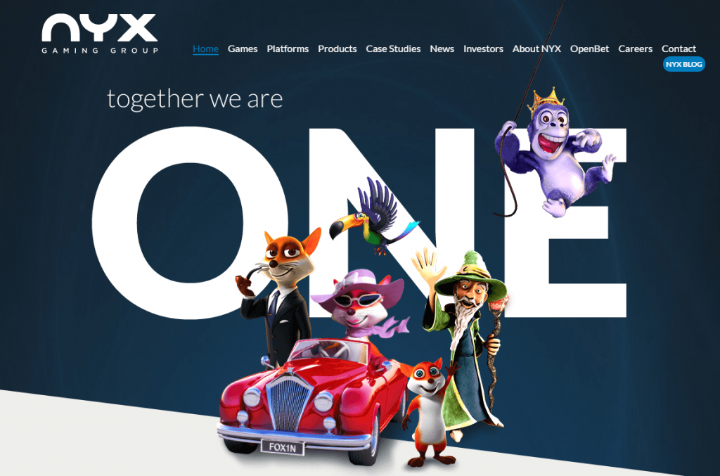 ゲームプロバイダー「NYX GAMING GROUP」公式サイトイメージ画像
