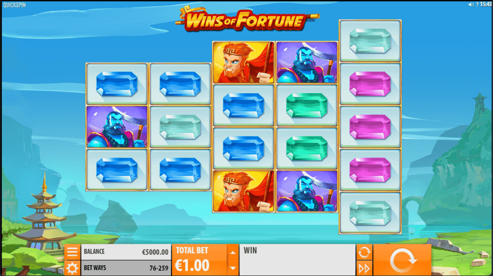 Bettiltカジノウエルカム3回目の入金ゲームQuickspin社の「Wins of fortune」